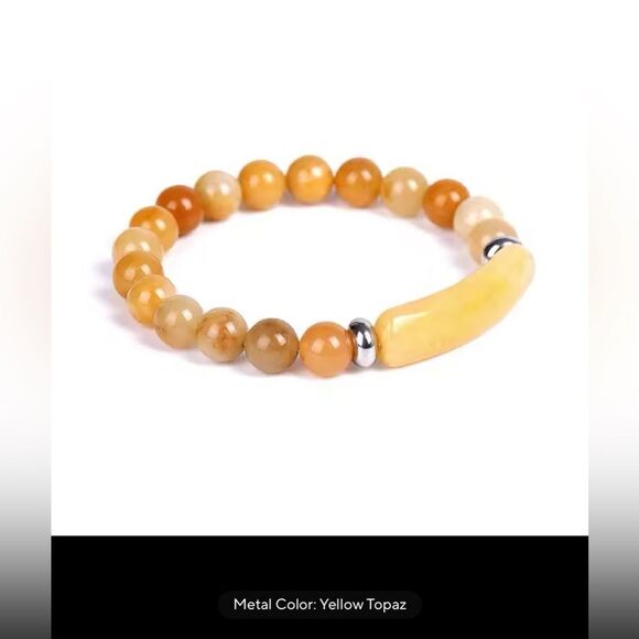 Agate Natural Stone Beads Stretchable Bracelet Beaded unisex - Picture 14 of 15